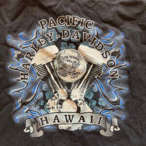 Vintage Harley Davidson Hawaii Chapter Engine Tee